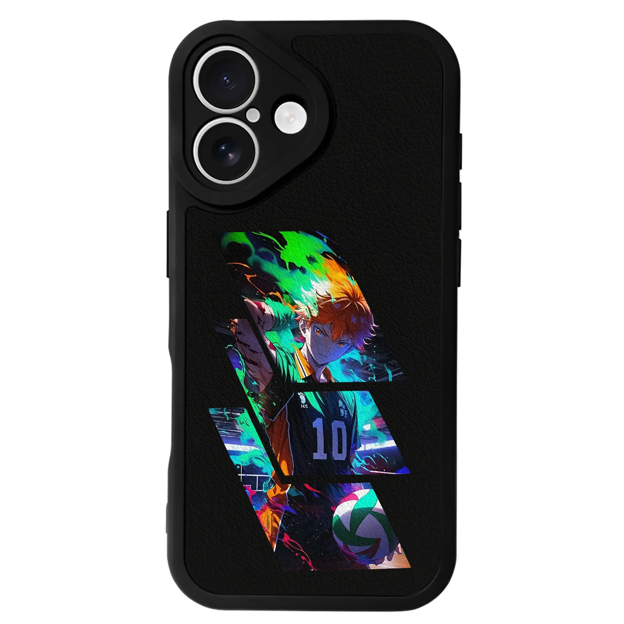 ハイキュー!! グッズ,日向翔陽 - IPhone 16シリーズ対応 ・ シリコンスマホケース ・ レザー調 ・ 高精度フィット ・ 耐衝撃 ・ ワイヤレス充電対応 ・ 精密カット